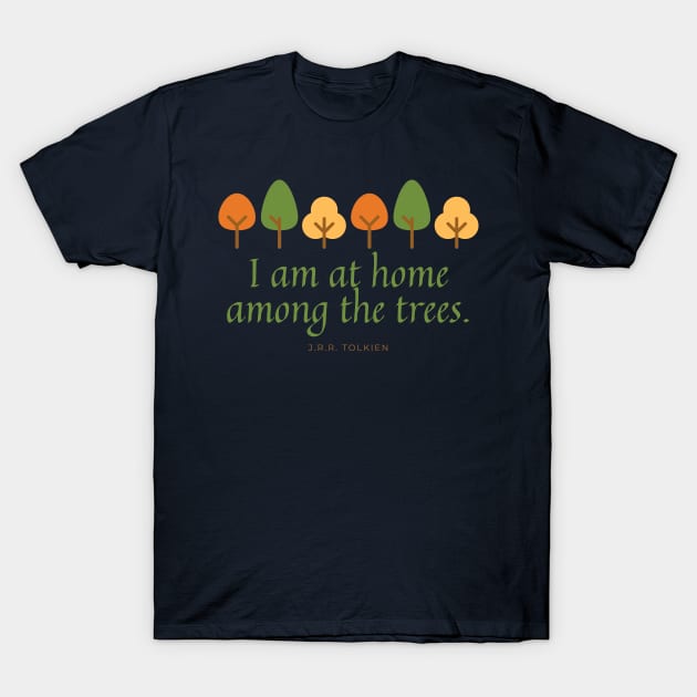 I am at Home Among the Trees // Tree Line T-Shirt by CorrieMick